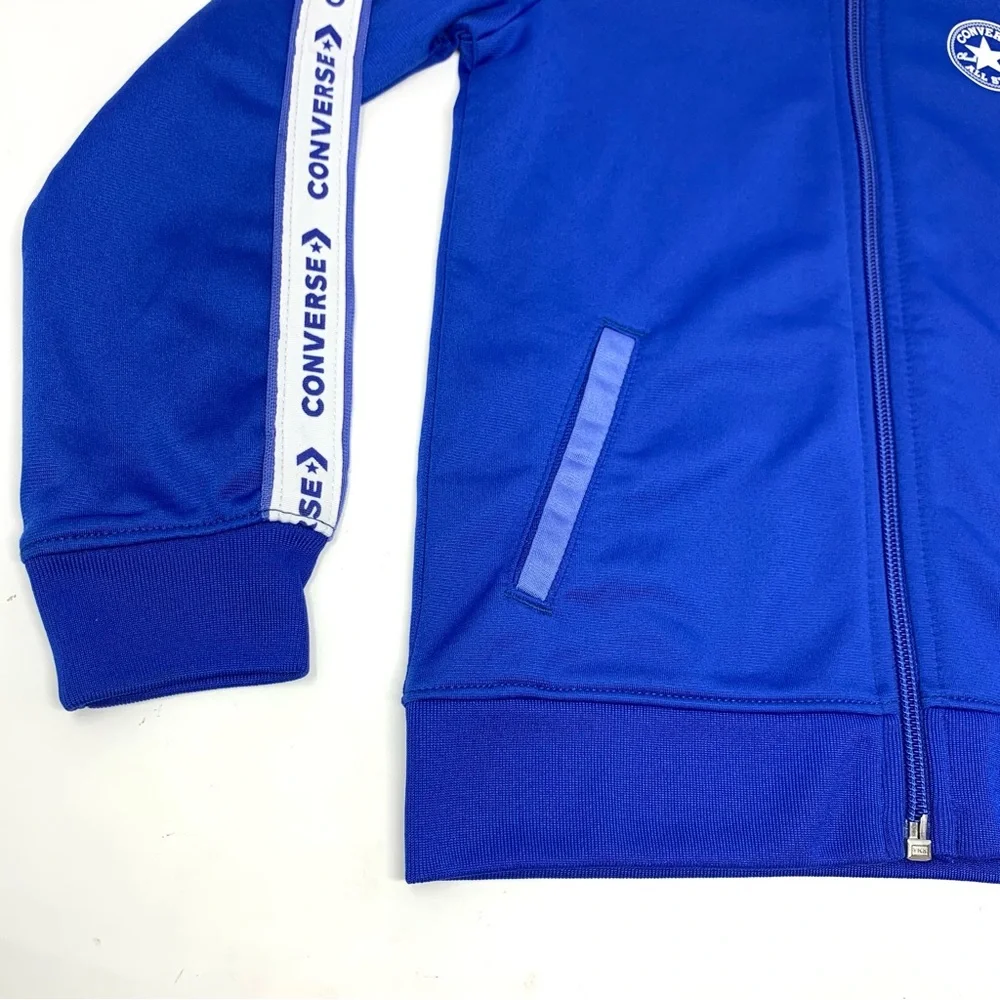Converse royal Blue Logo Brand Athletic Zip Up Track Jacket Toddler size 4